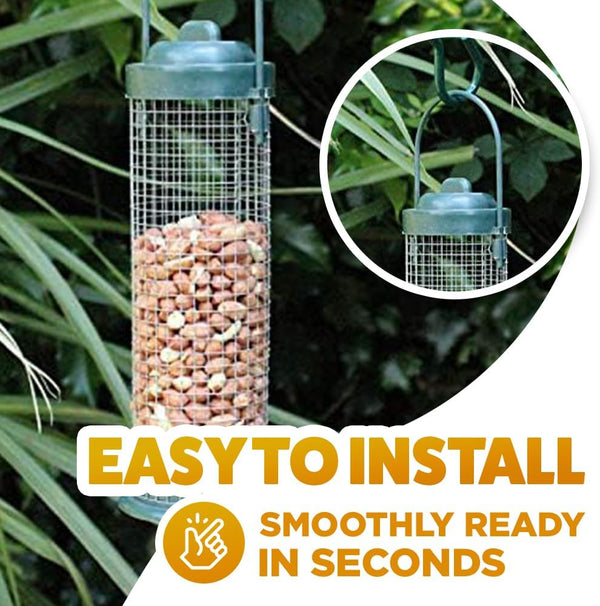 Garden bird feeder designed for nut mixes.
