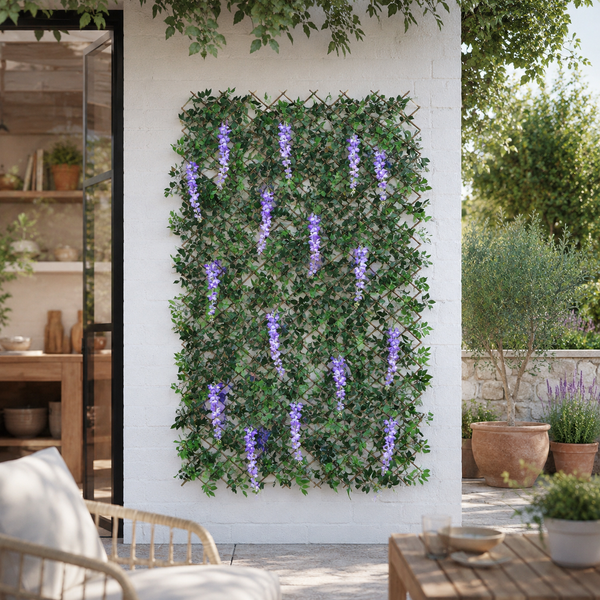 Purple Wisteria Trellis Garden Decoration 180 x 90cm