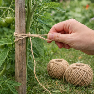 Rustic jute twine for gift wrapping