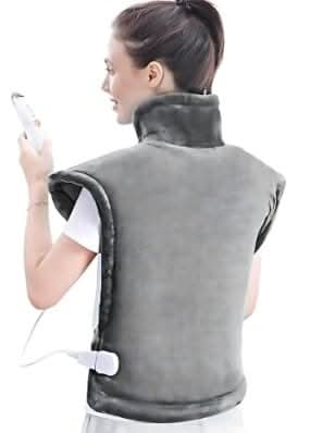 Electric heated body pad for back neck and shoulders