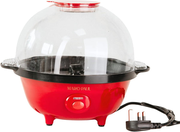 Popcorn machine with built-in serving bowl