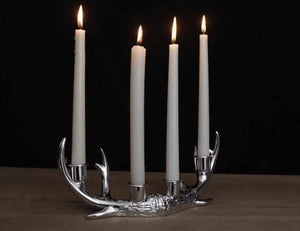 elegant-silver-stag-deer-antler-3-taper-candle-holder