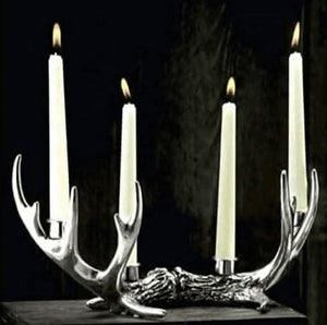 elegant-silver-stag-deer-antler-3-taper-candle-holder