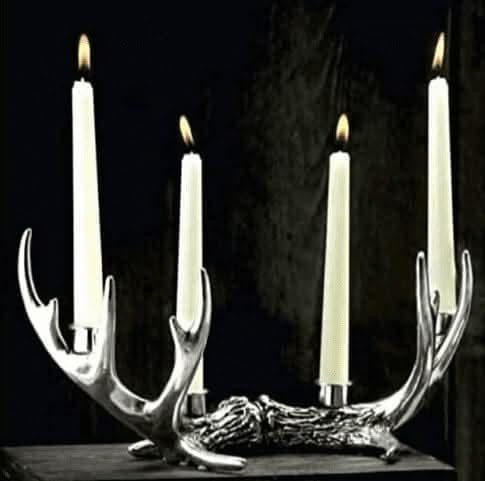 elegant-silver-stag-deer-antler-3-taper-candle-holder