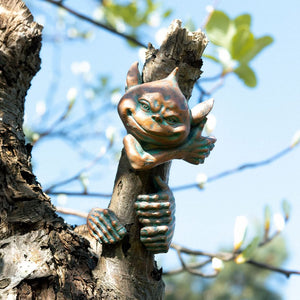 Elf tree peeker resin garden decoration