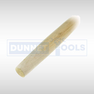 Ergonomic wooden handle designed for garden forks.