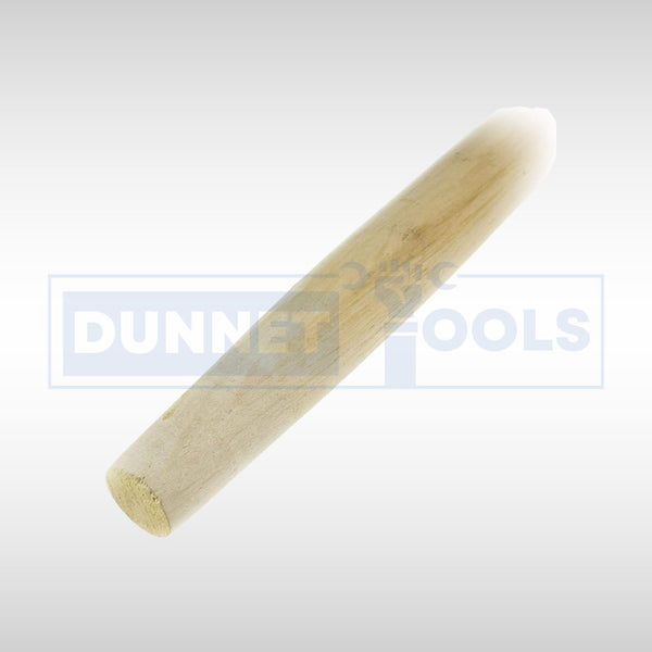 Ergonomic wooden handle designed for garden forks.