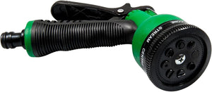 Multi-function hose sprayer for outdoor cleaning tasks.