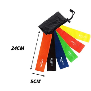 Six resistance bands suitable for full body exercises