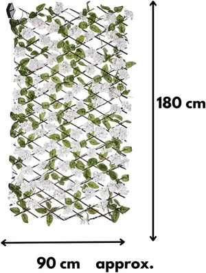 artificial hydrangea trellis with solar lights