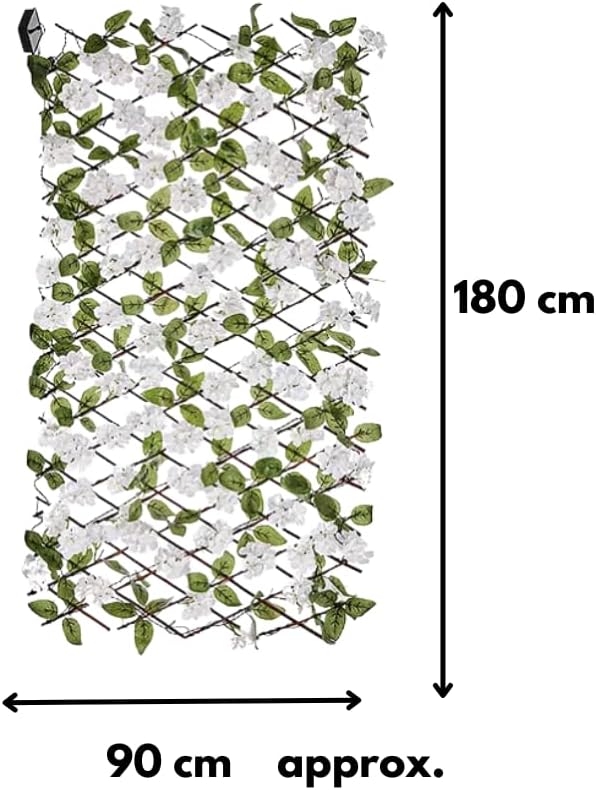 artificial hydrangea trellis with solar lights