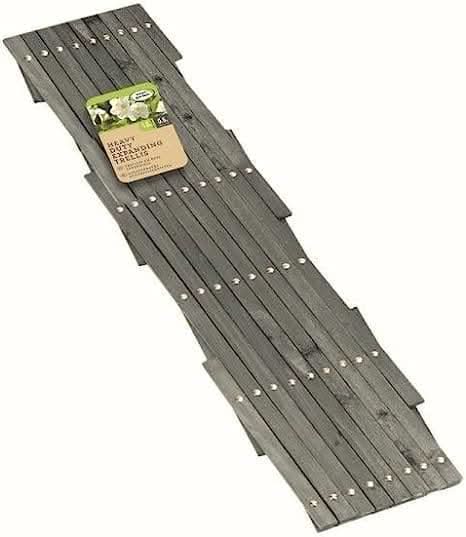 Expanding garden trellis displayed outdoors