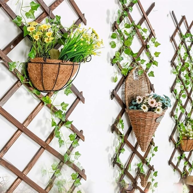 180cm expanding wooden garden trellis