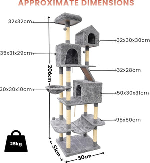 Floor to ceiling cat climbing frame