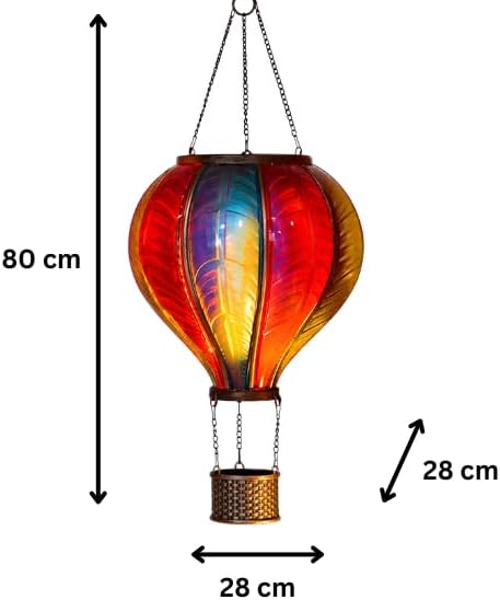 Decorative hanging solar garden light in rainbow design