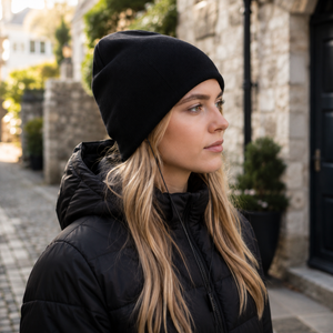 Black Beanie Hat with Built in Headphones