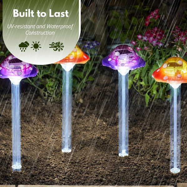 decorative mushroom pathway lights outdoor