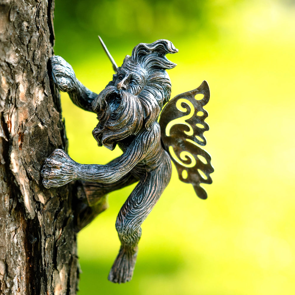 Fairy tree hugger garden ornament