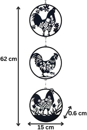 Decorative farmyard cockerel wall art for gardens
