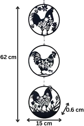 Decorative farmyard cockerel wall art for gardens