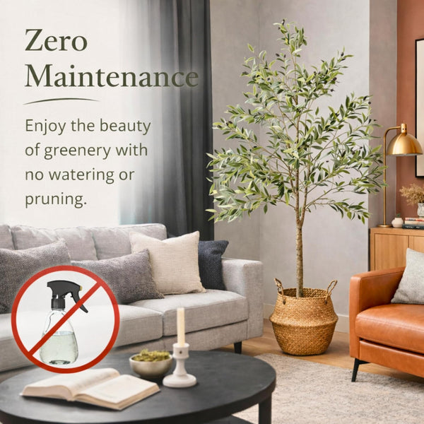 Large fake olive tree for office decor