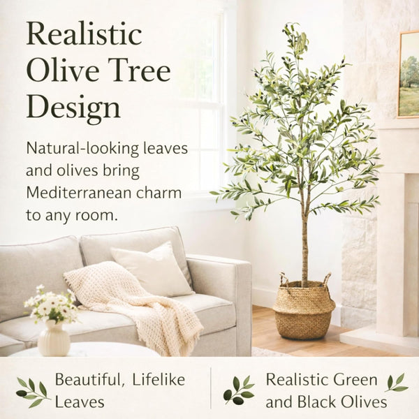 6FT faux olive tree indoor decor