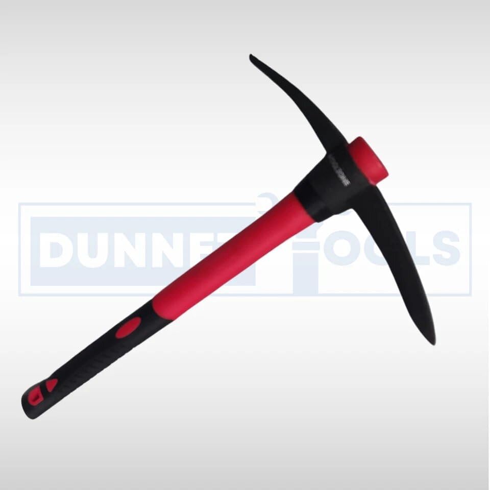 Stainless steel mortar pick axe with fibreglass handle