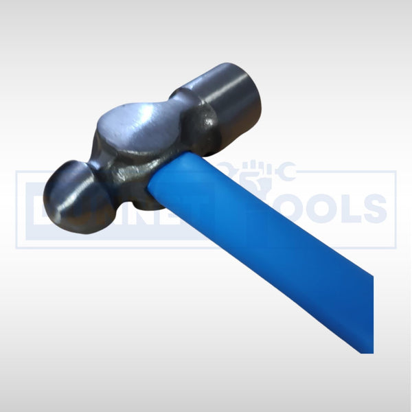 Fibreglass handled riveting hammer.