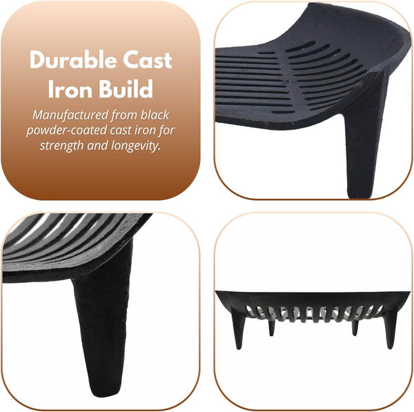heavy duty fire grate for indoor fireplaces