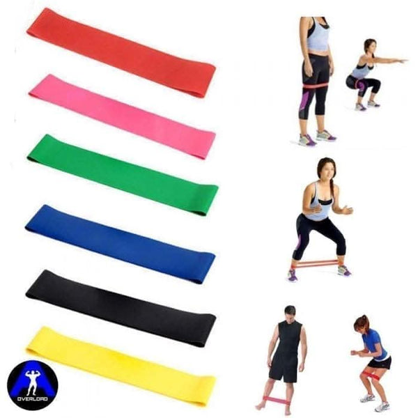Natural latex exercise bands for home and gym workouts
