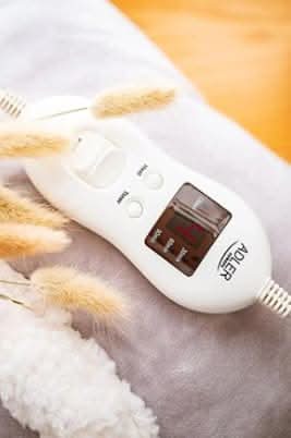 Grey warming pillow with temperature controller