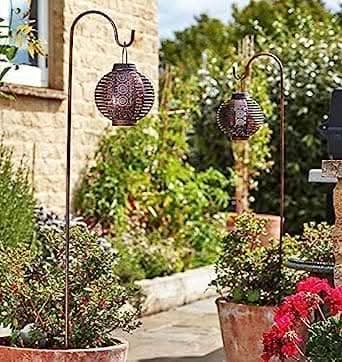 Twin solar lanterns creating a realistic flame effect