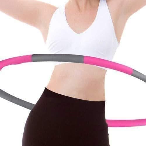 Foam padded weighted hula hoop for home fitness workouts