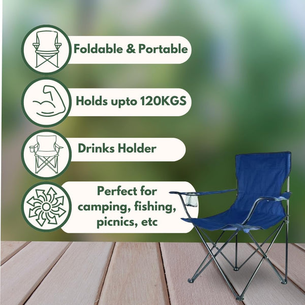 Foldable camping chair for garden use