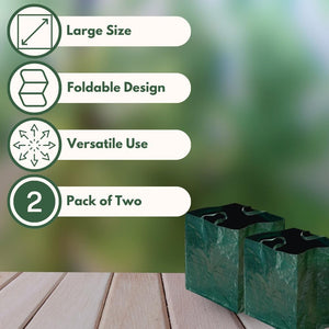 Reusable outdoor garden bags for yard clean-up.