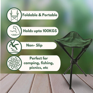 Foldable camping seat with steel frame