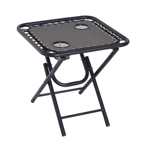 Folding garden chairs arranged for outdoor relaxation