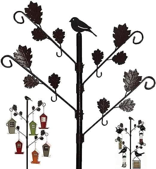 Rustic iron wild bird feeding station