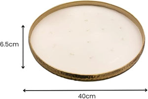 Round ceiling light fixture with dimensions indicated