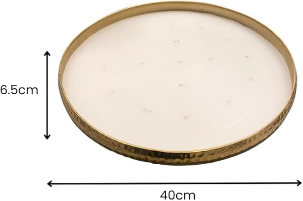 Round ceiling light fixture with dimensions indicated