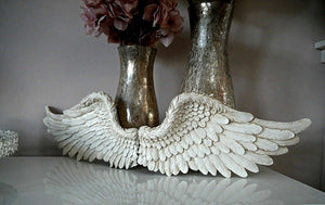 Antique silver wall wings with shabby chic finish