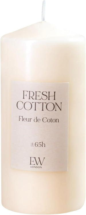 Fresh cotton aroma candle displayed on tabletop