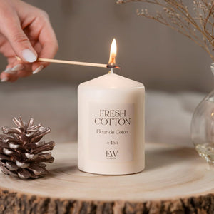 Fresh Cotton scented soy wax candle