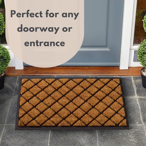 Rectangular natural coir welcome mat