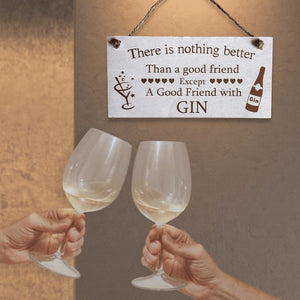 Wooden gin lover gift shown from the front