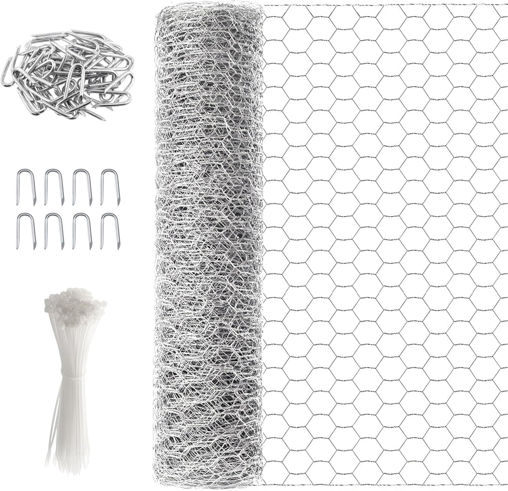 Galvanised chicken wire netting roll