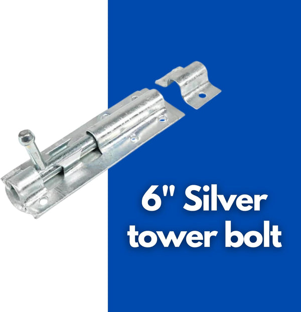 Galvanised sliding lock for wooden gates