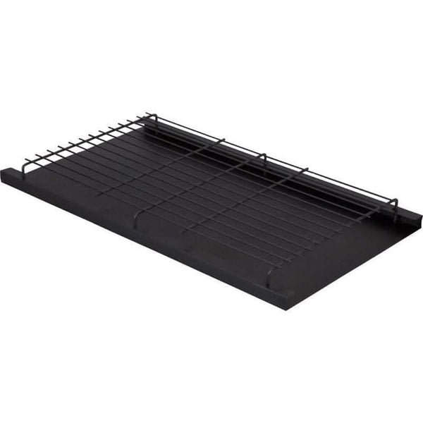 Chrome BBQ grill rack with charcoal tray