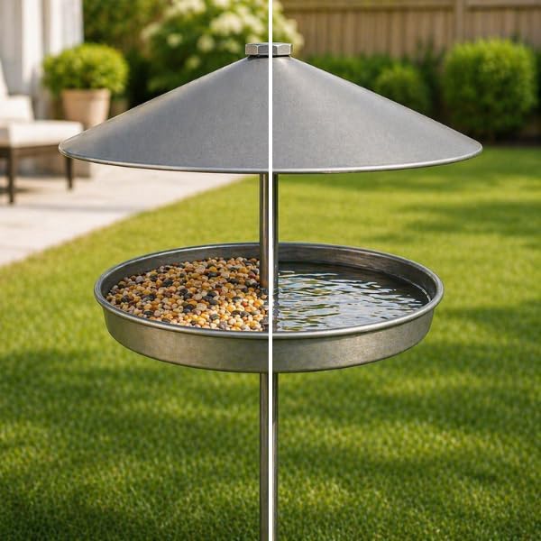 Freestanding elevated bird bath design