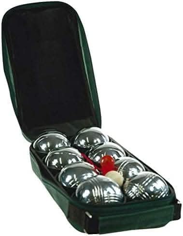 Outdoor steel boules garden game set